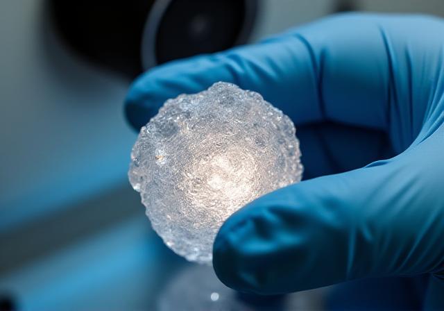 Geologist examining mineral samples in a laboratory
